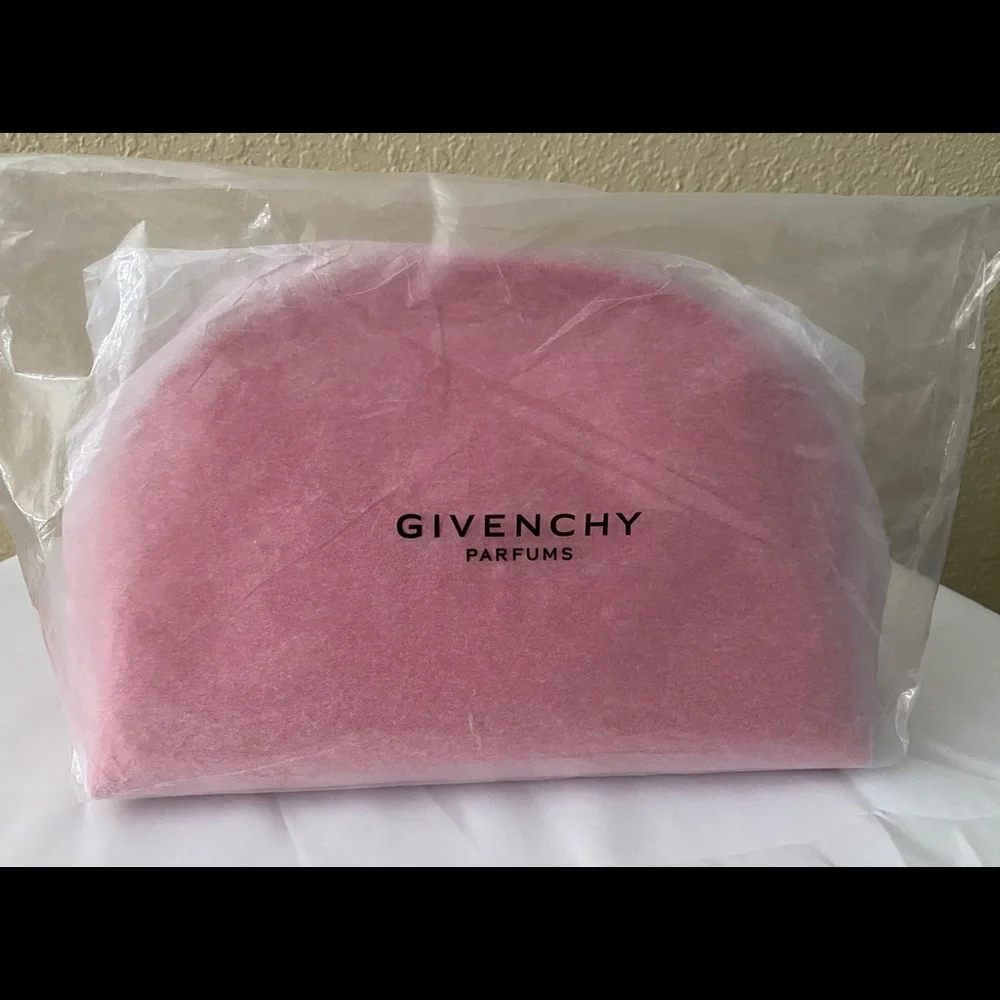 NEW GIVENCHY Parfums Big Half Moon Red Pouch